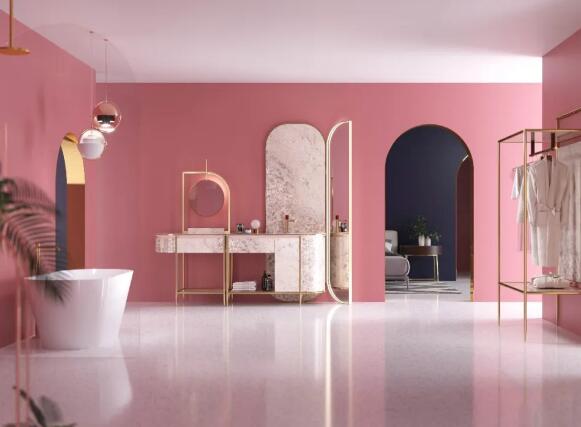 pink bathroom accessories